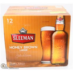 CASE OF 12 SLEEMAN HONEY BROWN LAGER BOTTLES