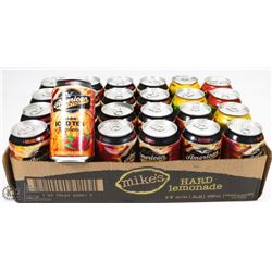 FLAT OF 24  ASSORTED BRANDS HARD ICE TEA  ASSORTED
