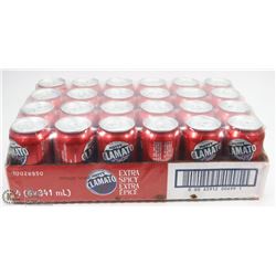 CASE OF 24 CLAMATO CAESARS CANS 341ML, 5.5%,
