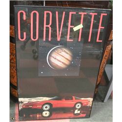 121) ORIGINAL GM CORVETTE ADVERTISEMENT HUNG IN