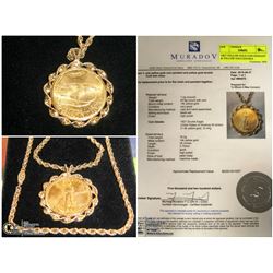 FEATURED SOLID GOLD PENDANT AND CHAIN