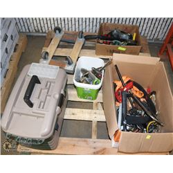 PALLET OF ASSORTED TOOLS INCL STANLEY SOCKETS