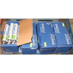 PALLET WITH 4 CASES OF TUBES QUIETSEAL ACOUSTICAL