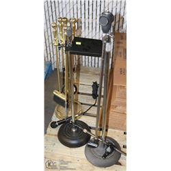 2 MICROPHONE STANDS SOLD WITH FIREPLACE SET ONLY