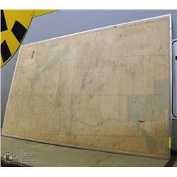 LARGE VINTAGE ALBERTA TRANSPORTATION MAP