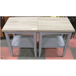 PAIR OF SIDE TABLES, 19 X 16 X 22