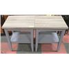 Image 1 : PAIR OF SIDE TABLES, 19 X 16 X 22