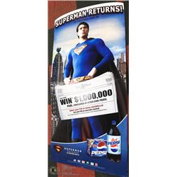 112)LIFE SIZE SUPERMAN RETURNS MOVIE ADVERTISEMENT
