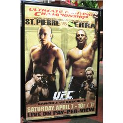 117) ST. PIERRE VS SERRA  UFC FRAMED POSTER