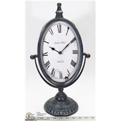 DISTRESSED METAL CLOCK 19" TALL