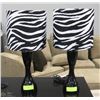 Image 1 : PAIR OF SAFARI ZEBRA PATTERN LAMPS -