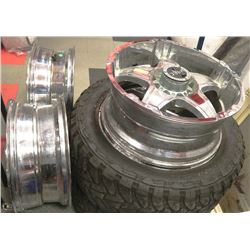 LOT OF 4 V-TEC OFFROAD 22" RIMS 8 STUD, 5 SPOKE.