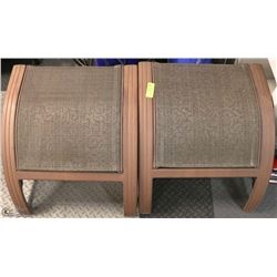 PAIR OF BROWN STOOLS