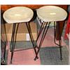 Image 1 : PAIR OF WOOD AND METAL SOWHOME BAR STOOLS