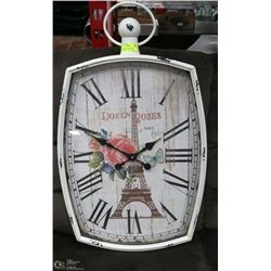 FRENCH CHIC DISTRESSED DECORATIVE CLOCK 20 X 34