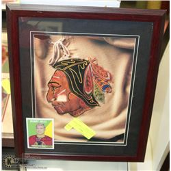 105)AUTHENTIC AUTOGRAPH BOBBY HULL  FRAMED