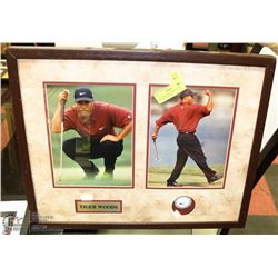 96) FRAMED TIGER WOODS NIKE PICTURE WITH NIKE