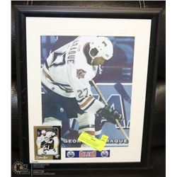 110) AUTHENTIC AUTOGRAPH GEORGE LARAQUE FRAMED