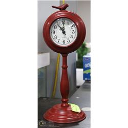 DISTRESSED CLOCK POST 14" TALL