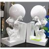 Image 1 : PAIR OF "MAN HOLDING THE WORLD" BOOKENDS