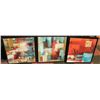 Image 1 : SET OF 3 SHOWHOME STYLE FRAMED CANVAS PICTURES.