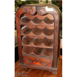 WOOD 12 BOTTLE WINE STORAGE W/BOTTOM