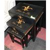 Image 1 : 3 PC FLEUR DE LIS NESTING TABLE SET