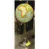 Image 1 : WORLD GLOBE ON CHROME BASE 20" TALL