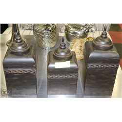 ANTIQUE BRONZE 3PC CANISTER SET