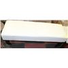 Image 1 : WHITE LEATHERETTE BENCH SEAT  47 X 16 X 17