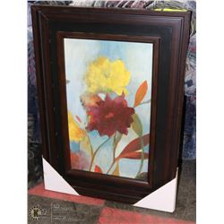 FRAMED FLORAL PICTURE 19 X 28