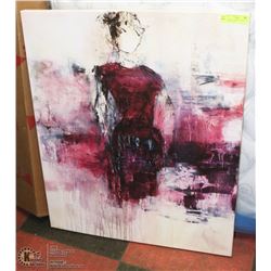 ABSTRACT WOMAN ON STRETCHED CANVAS 30 X 36
