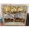 Image 1 : BARNWOOD FRAMED COLORFUL TREE WITH HOLOGRAM