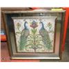 Image 1 : FRAMED PEACOCKS WITH A MIRRORED ACCENT 17 X 17