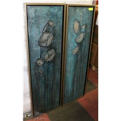 PAIR OF SHOWHOME ART PIECES 16 X 50 EACH