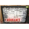 Image 1 : "ENDURANCE" WORD ART ON STRETCHED CANVAS 30 X 24