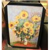 Image 1 : FRAMED SUNFLOWER PRINT 28 X 40