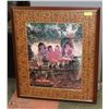 Image 1 : LARGE PRINT OF CHILDREN FRAMED 31"X36"