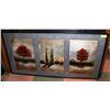 Image 1 : 3 PANE FALL TREE ART PIECE 57 X 29