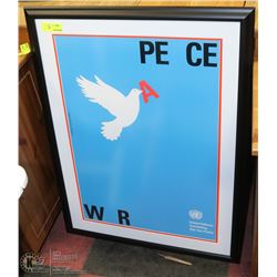 PEACE/WAR FRAMED PICTURE