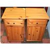 Image 1 : PAIR OF PINE END TABLES