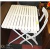 Image 1 : FOLDING WOOD PATIO TABLE & FOLDING WOOD CHAIR