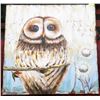 Image 1 : RUSTIC OWL CANVAS PICTURE 40 X 40