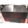 Image 1 : PAIR OF BLACK 2 DRAWER NIGHT STANDS 16 X 19 X 22
