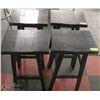Image 1 : GROUP OF 4 BLACK STOOLS, 26" SEAT HEIGHT