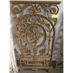 VINTAGE CAST IRON WALL HANGING - 32"H X 16"W.