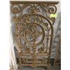 Image 1 : VINTAGE CAST IRON WALL HANGING - 32"H X 16"W.