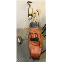MCGREGOR GOLF CLUB SET WITH BAG AND CADDY