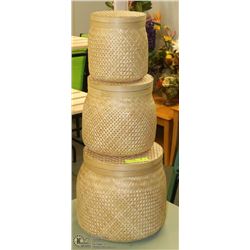 3PC BAMBOO BASKET NESTING SET