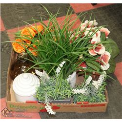 FLAT OF SHOWHOME ARTIFICIAL PLANTS, FLOWERS &